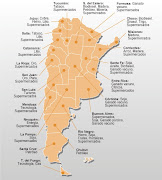 Yo gustaría a viajar a Argentina. La Capital de Argentina son Buenos Aires. mapa argentina politico thumb 