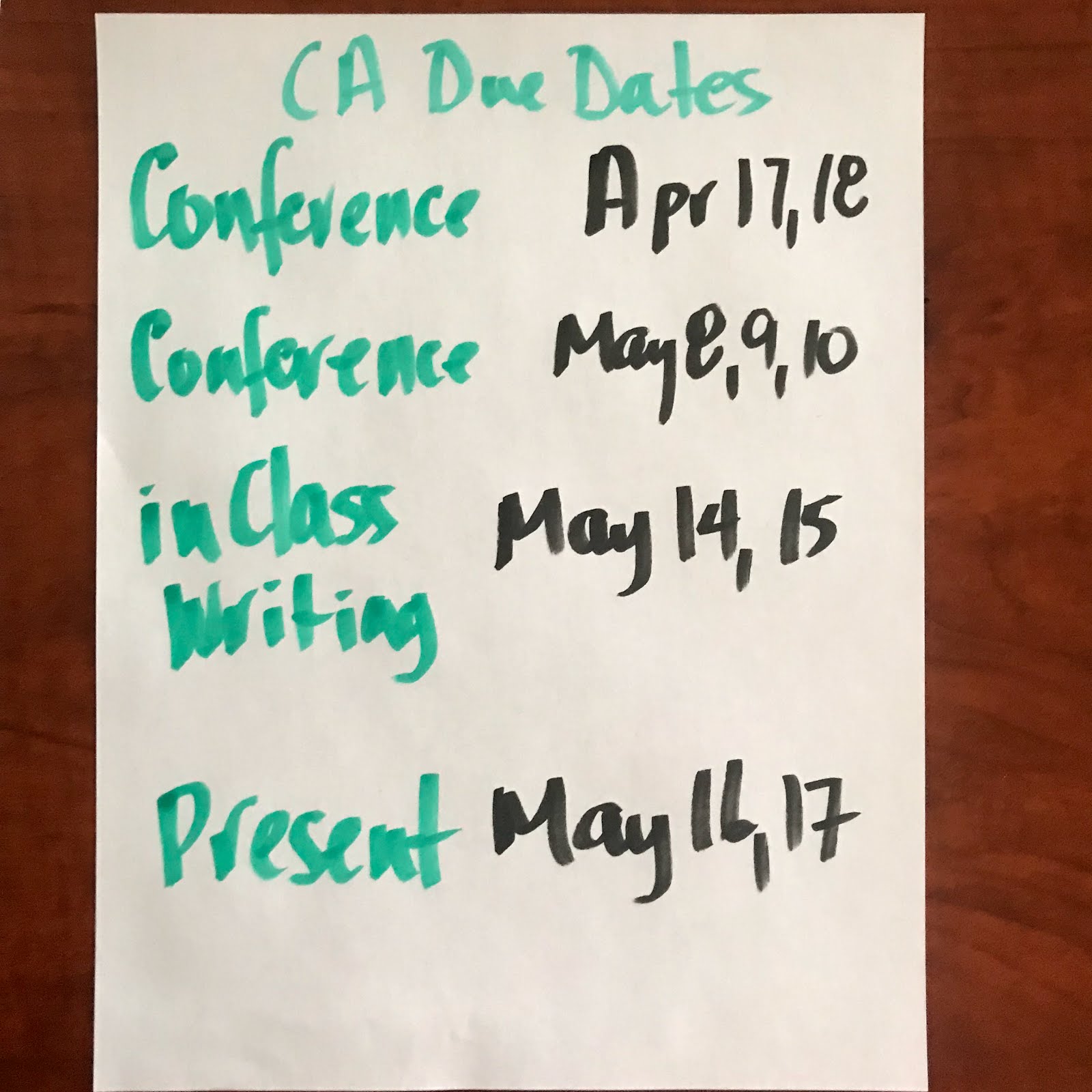 CA Dates