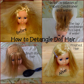 how to detangle doll hair tutorial