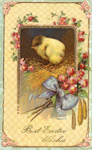 Antique Easter Postcard-royalty free-antique graphic-clip art-via knickoftimeinteriors.blogspot.com