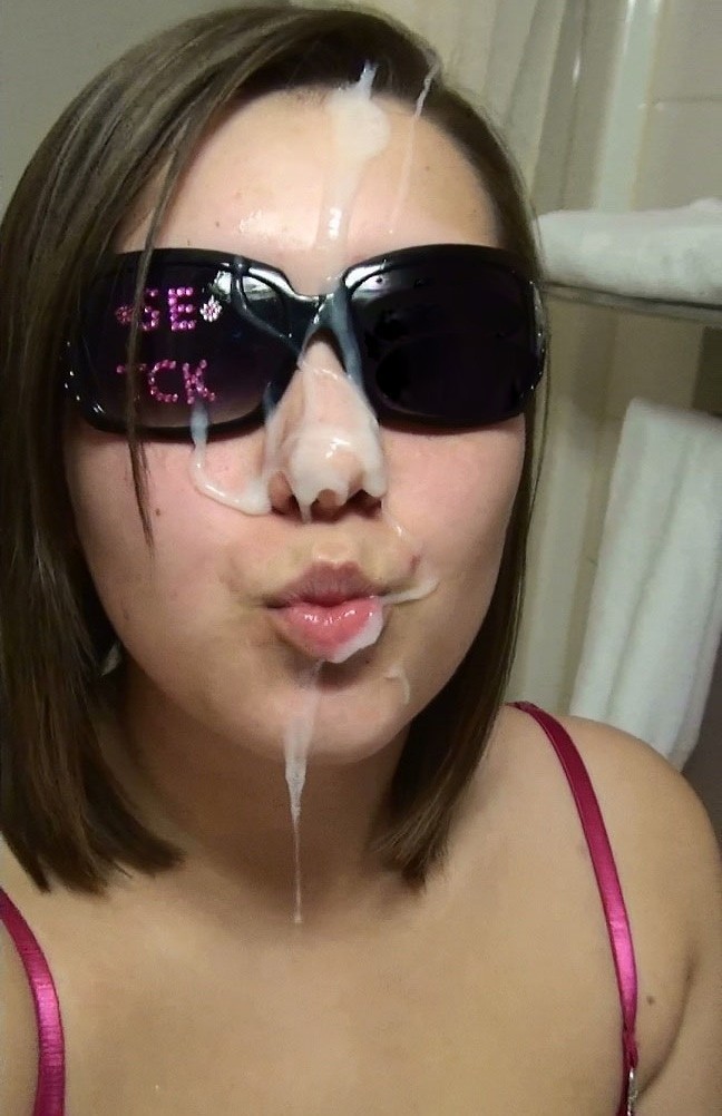 Outdoor glasses bukkake sissy