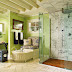 ديكور حمامات باللون الأخضر، أمثلة لإدخال الطبيعة على تصميمك