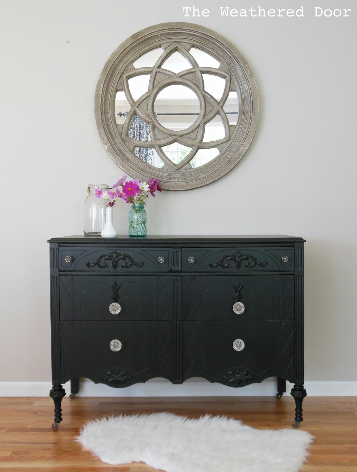 A black beauty with glass knobs The Weathered Door
