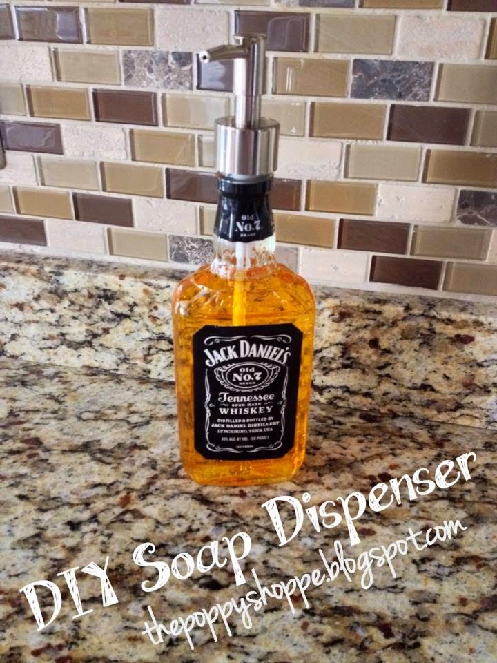 Life Behind The Poppy Shoppe Whiskey Bottle Soap Dispenser