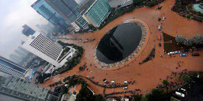 Foto Banjir Jantung Kota Jakarta