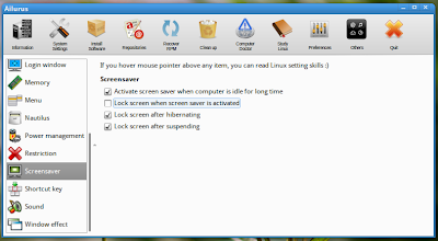 How to disable screen lock in Fuduntu