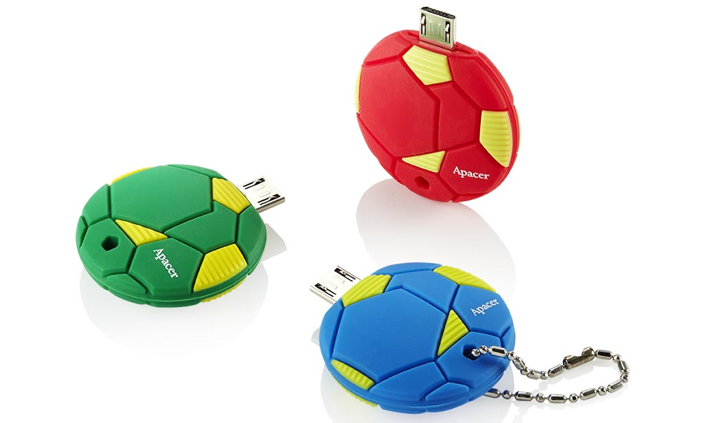 Apacer AH174 Football Mobile Flash Drive: Lively contrast colors in sports style! Apacer AH174 Football Mobile Flash Drive