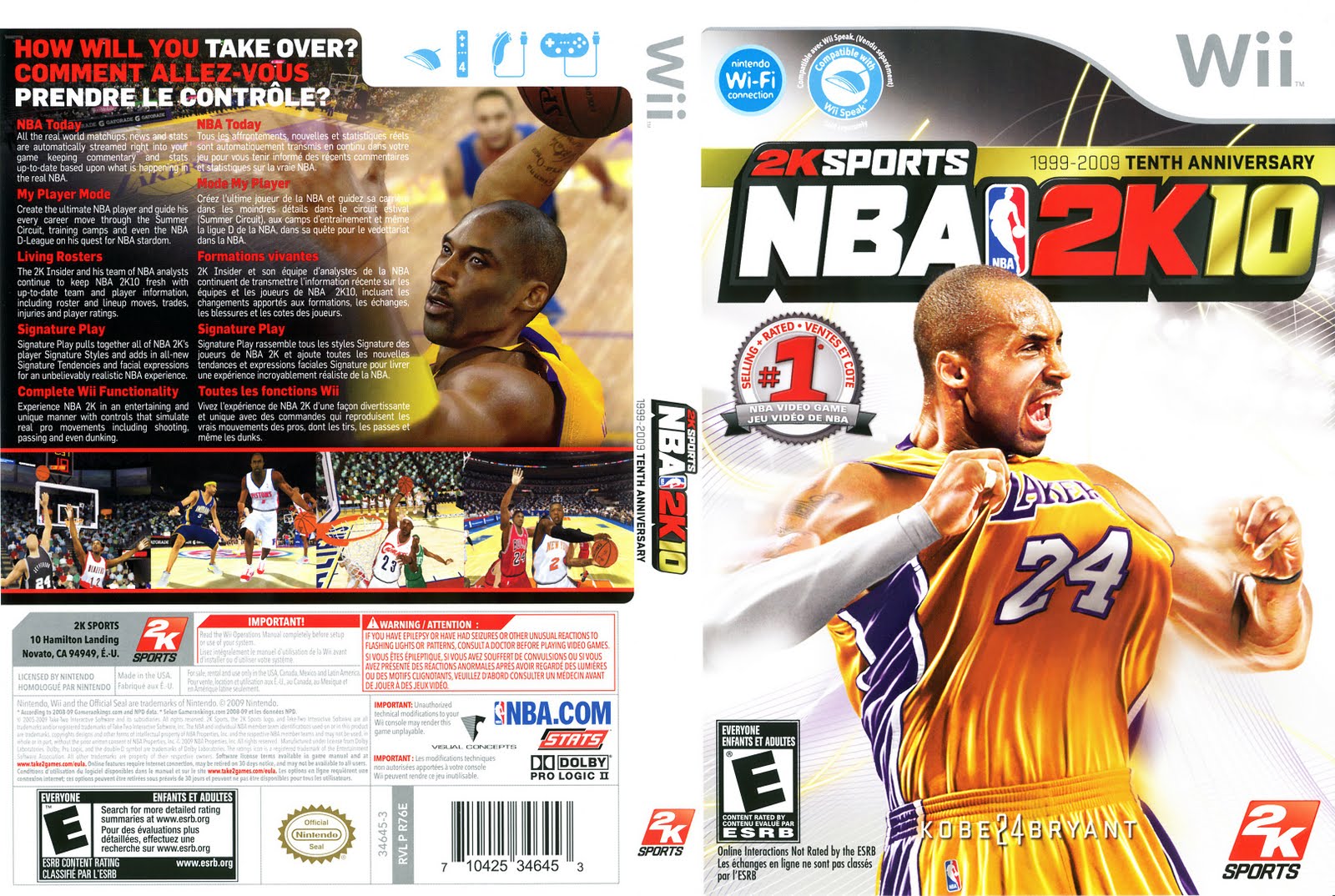 Caratula de 2K Sports - Nba 2k10 Wii (DVD) ~ Super Caratulas y Covers