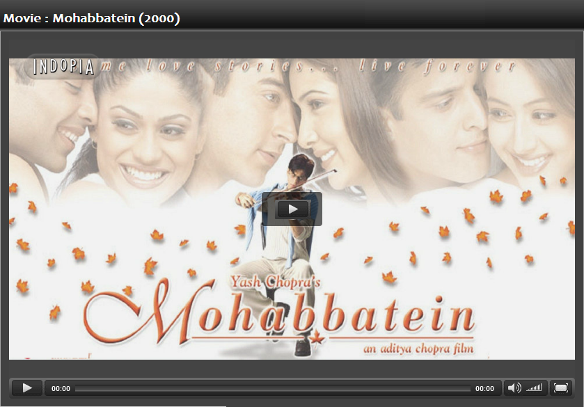 The Mohabbatein hindi dubbed mp4 movie