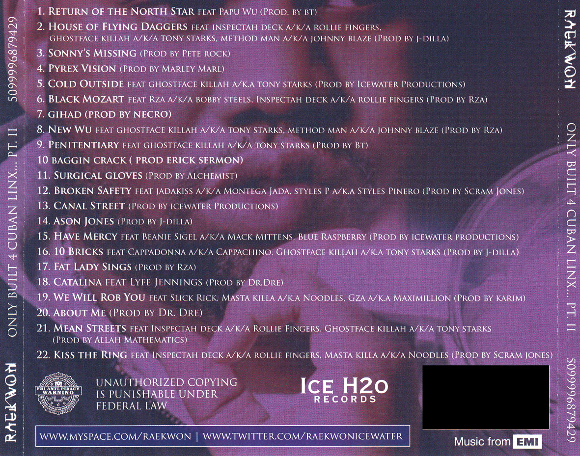 Raekwon - Only Built 4 Cuban Linx Lyrics and Tracklist