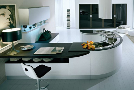 minimalist home decoration tips - curved design furniture