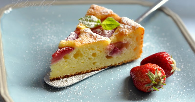 PelinChef RİCOTTA PEYNİRLİ ÇİLEKLİ KEK