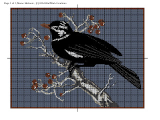 WitchWolfWeb Creations: Blackbird Cross Stitch Chart