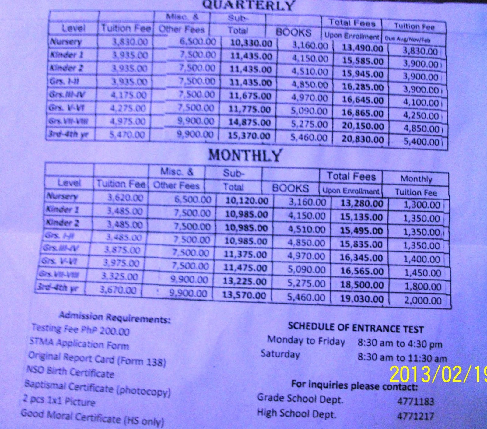 St Thomas More Academy Cavite Tuition Fee