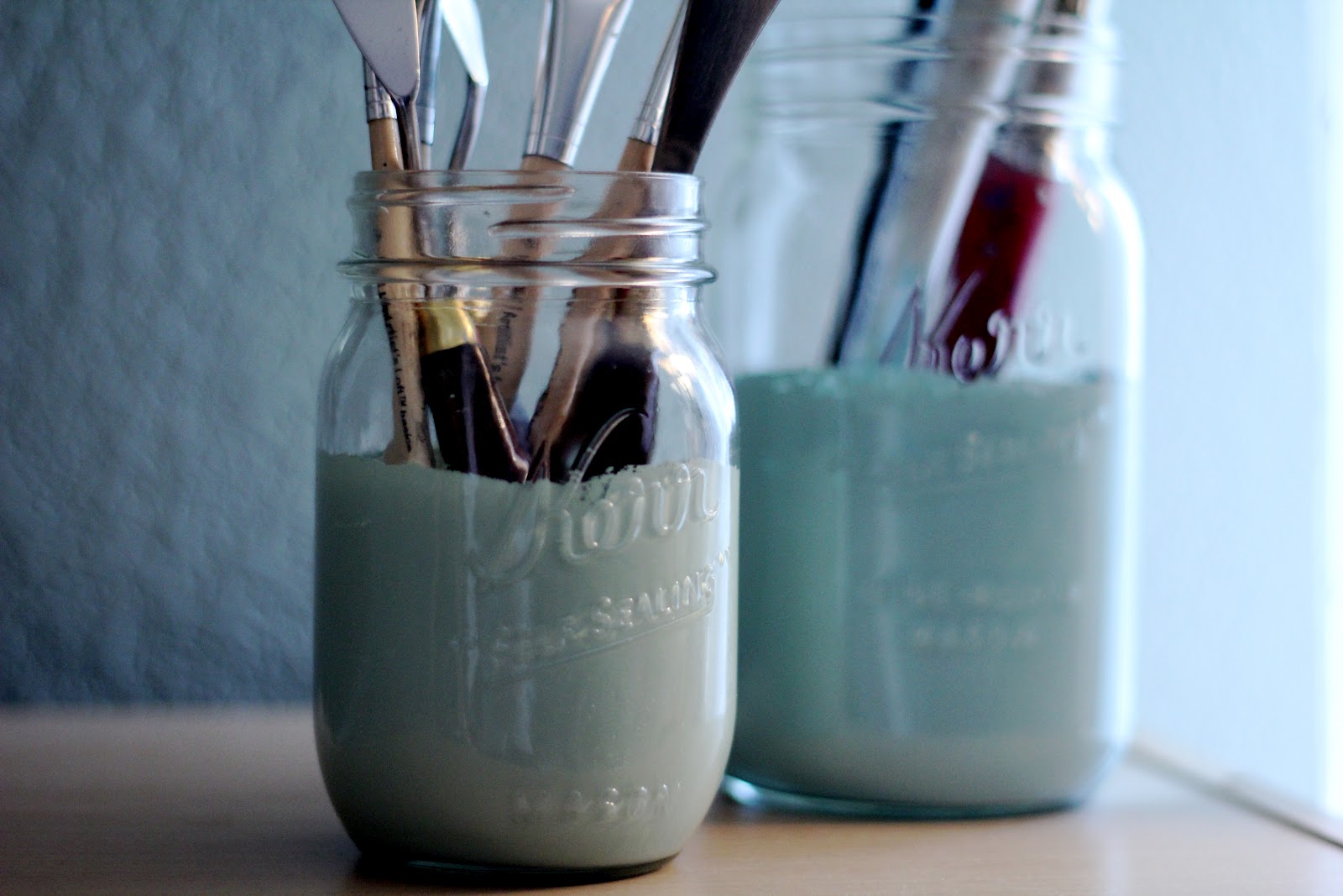 The Plaid Moose DIY Paint dipped Mason Jars