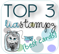 I made top 3 at Lia stampz  for my OSAAT DT valentine card 2012