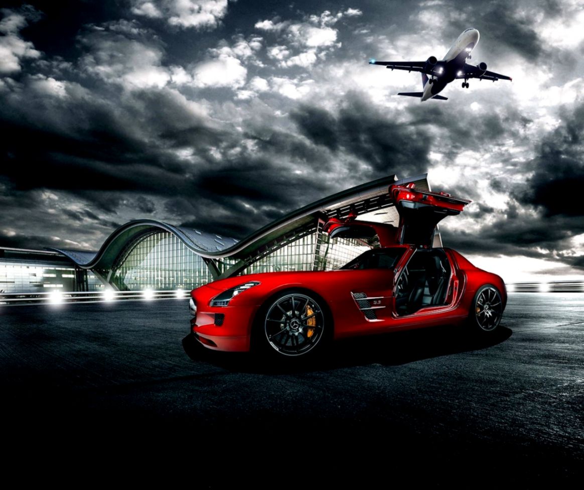 mercedes benz sls amg car aircraft hd wallpaper Wallpaper HD mercedes benz sls amg car aircraft hd wallpaper Wallpaper HD