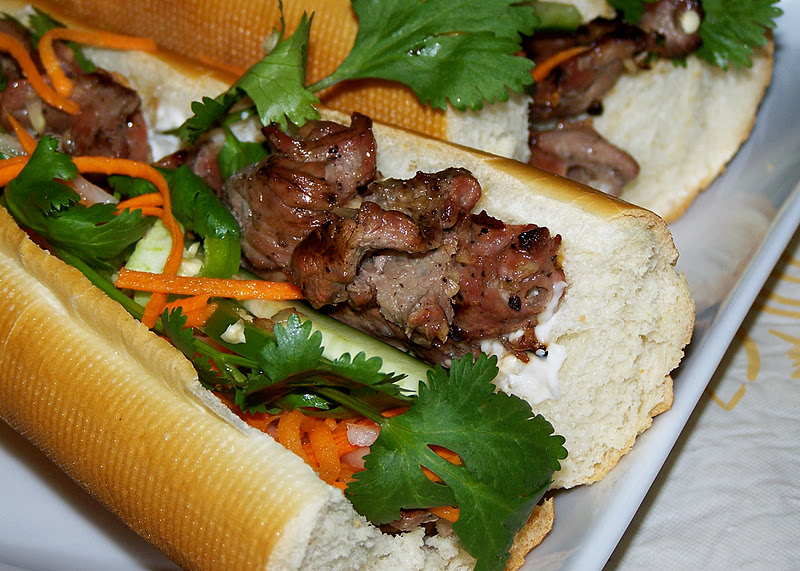 Vietnamese "Banh Mi" with Grilled Venison