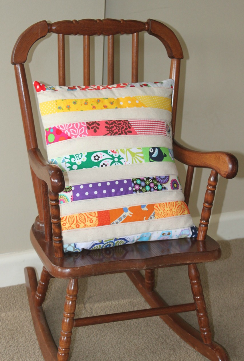 Scrap Bag Rainbow Cushion Sew Delicious
