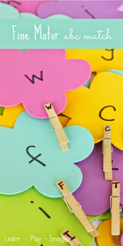 Fine motor lowercase and capital letter match for spring