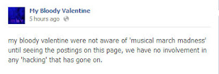 [22/03/2013] My Bloody Valentine Menciona votação na qual está competindo com a Tokio Hotel em seu Facebook MY+BLOODY