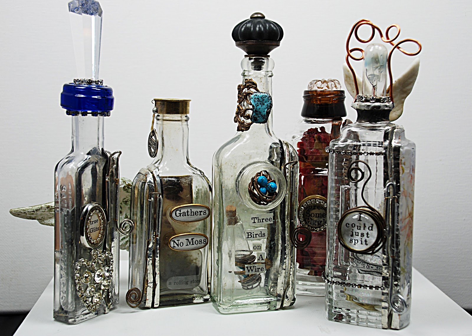 Simply Pretty Stuff by Lynne Suprock Recycled Decorative Glass Bottles