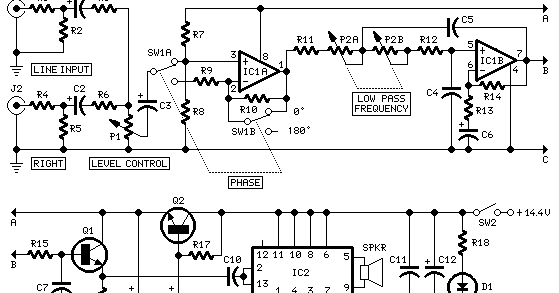 Car Subwoofer amplifier driver - service electronic