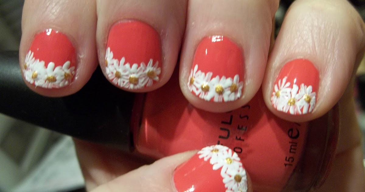 Nails Actually Daisy French Tip Nails