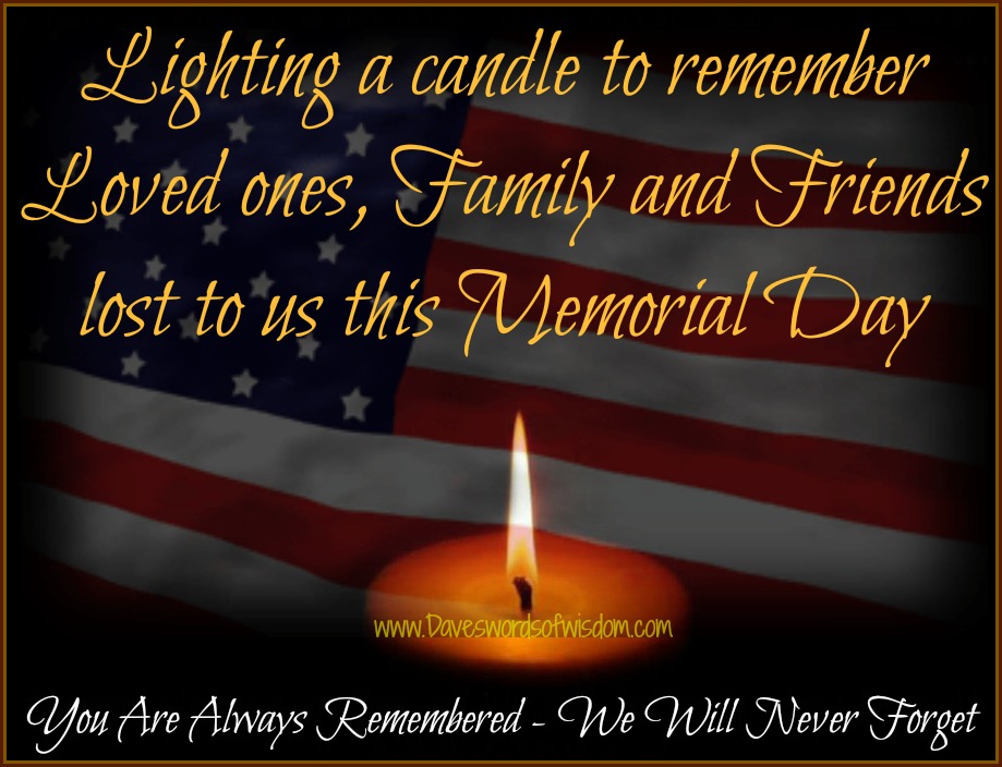 Lighting A Candle For Memorial Day