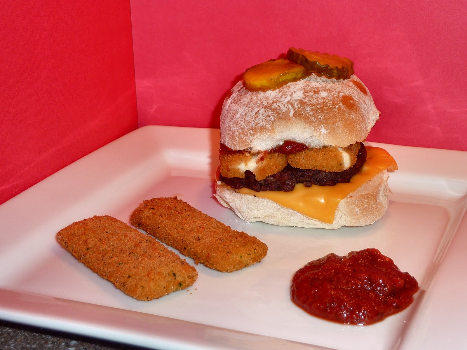 Mozzarella Sticks Marinara Burger Whimsical Cookery