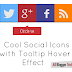 Cool Social Icons with Tooltip Hover Effect 