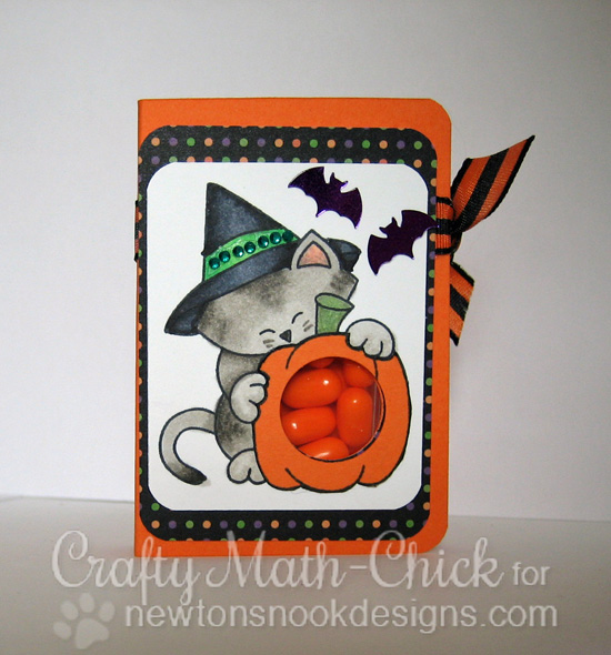 Pumpkin Tic Tac Holder by Crafty Math-Chick for Newton's Nook Designs | Newton's Perfect Pumpkin Stamp Set