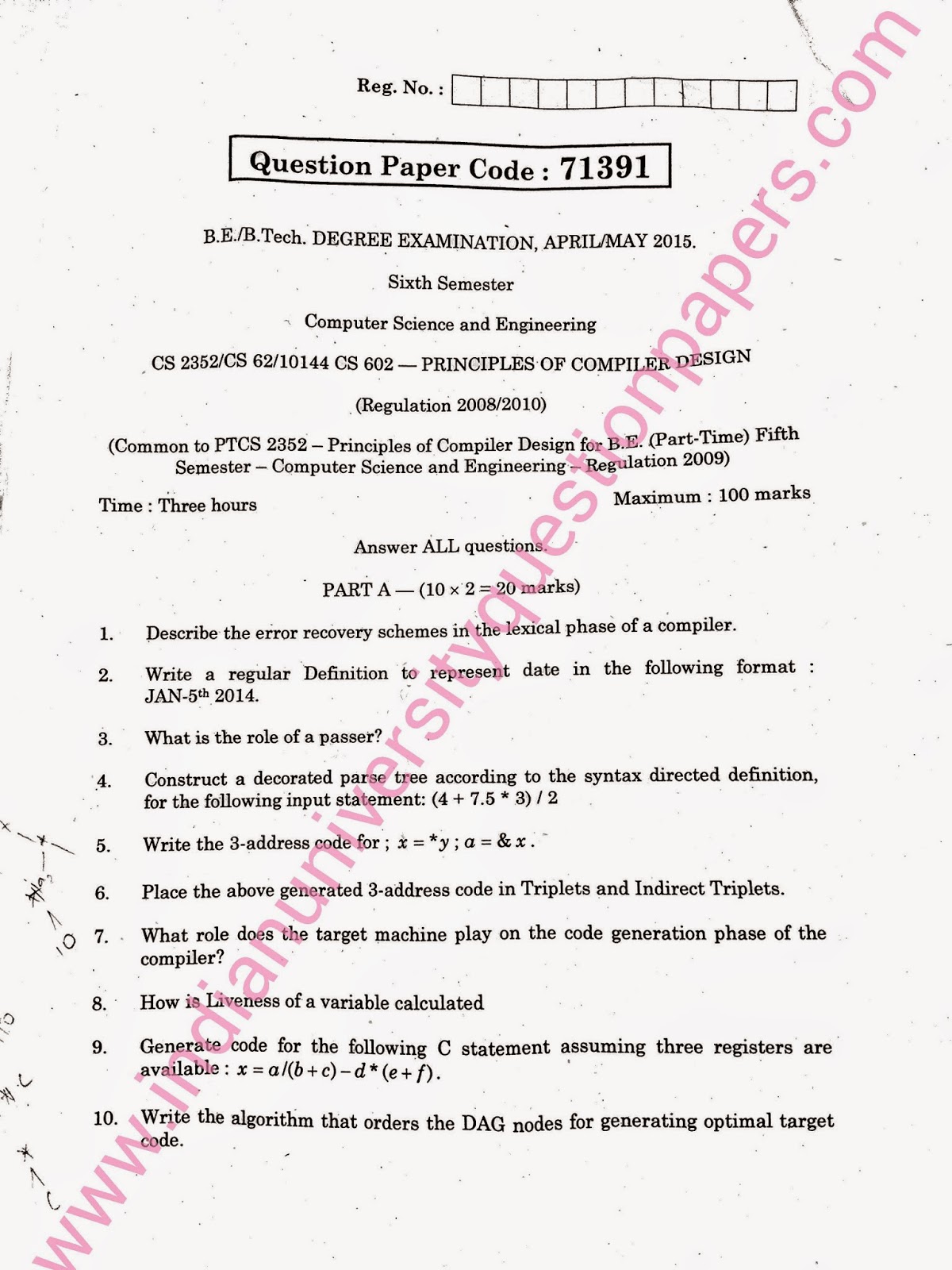 vtu 6th sem compiler design question papers vtu 6th sem compiler design question papers