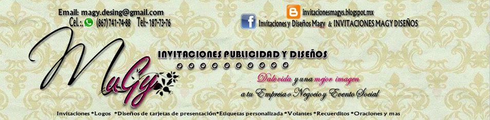 invitaciones y diseños magy