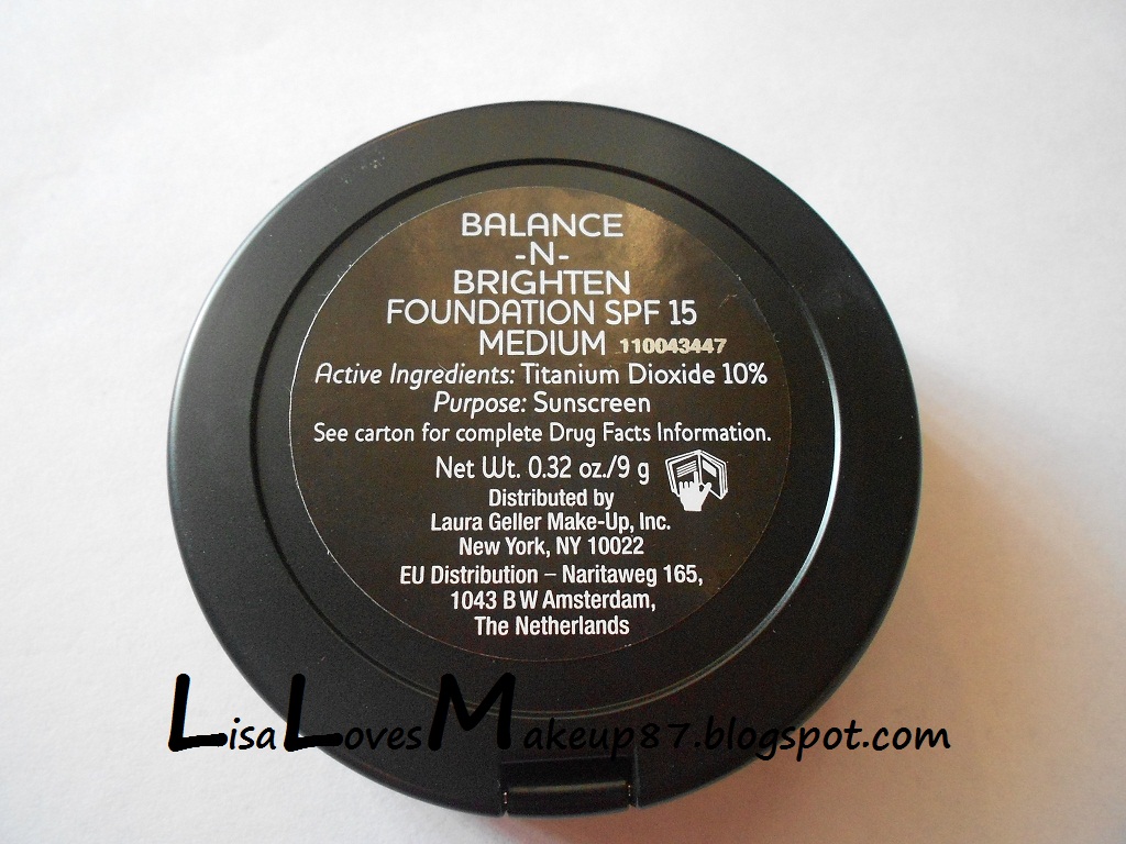 balance brighten geller laura swatches foundation medium spf15 baked