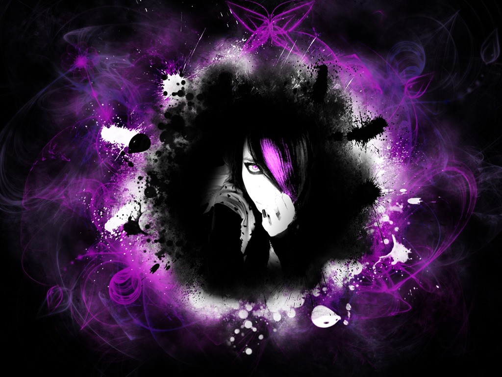 Emos de chica y hoyo negro Fondos de Pantalla HD Wallpapers HD