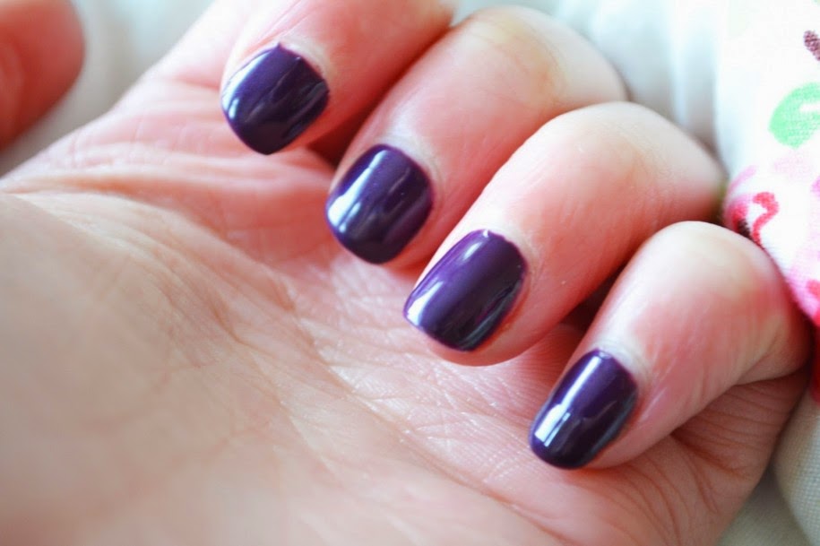 6. Purple and Black Short Nail Design - wide 10