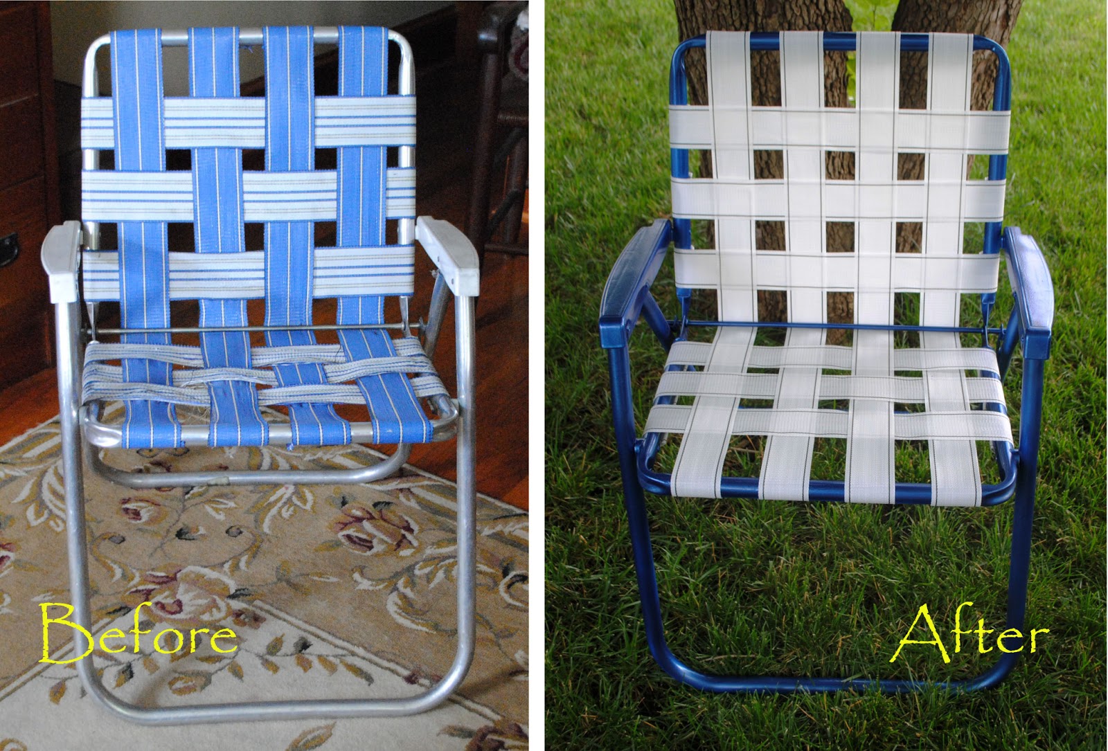 One Day at a Time Lawn Chair Makeover