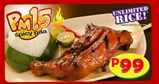 PM 1.5 of Mang Inasal menu