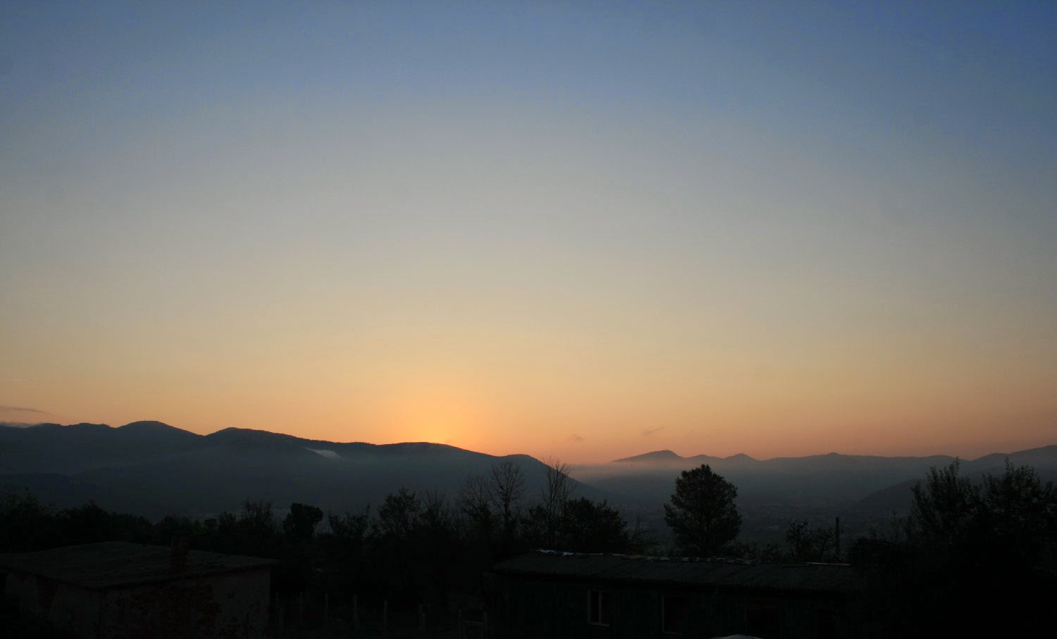 Just before the sun came up, from the balcony Just before the sun came up, from the balcony
