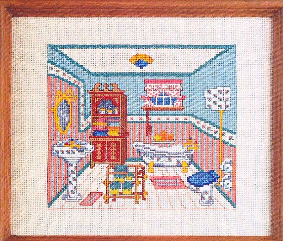 GRAFICOS PUNTO DE CRUZ GRATIS : BAÑOS(20)