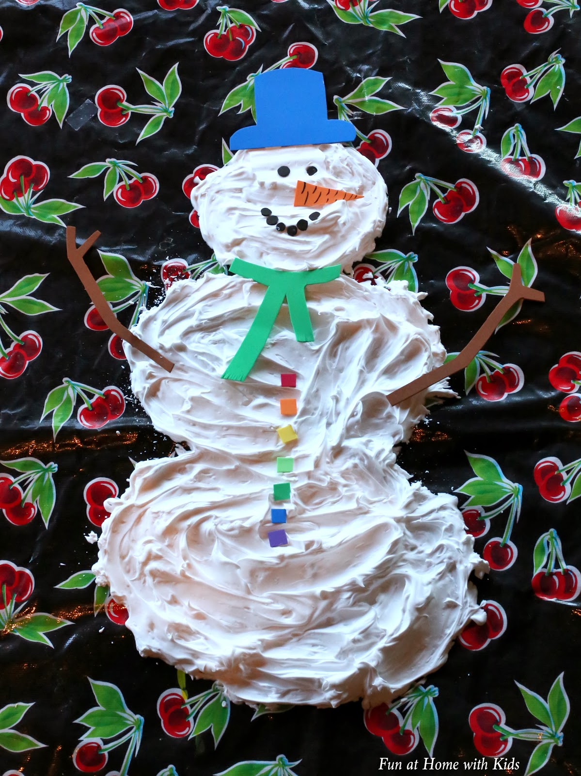 Messy Christmas Sensory Play: Demolish a Snowman!