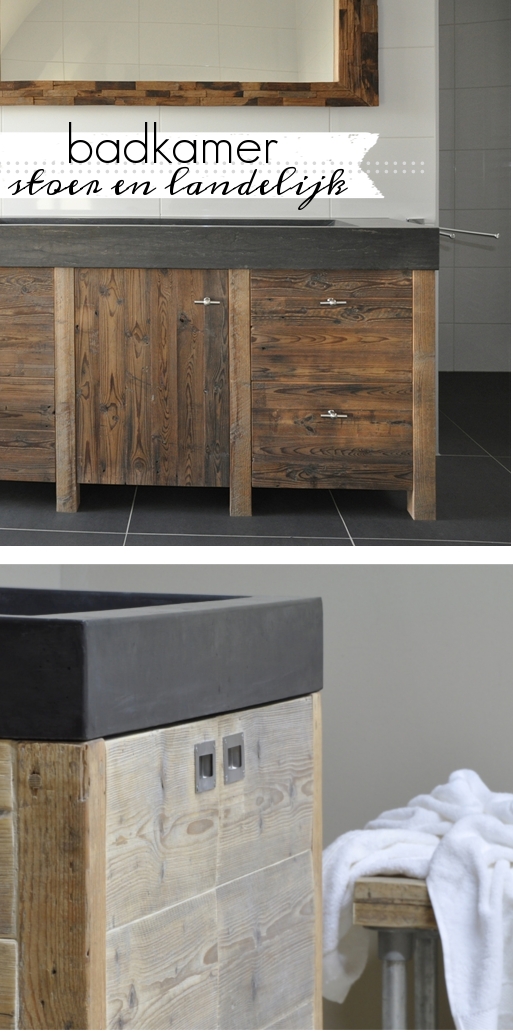 Badkamer meubels met een stoere uitstraling Restyle XL villa d Kosten Badkamer Op Zolder ~ Badkamer meubels met een stoere uitstraling Restyle XL villa d