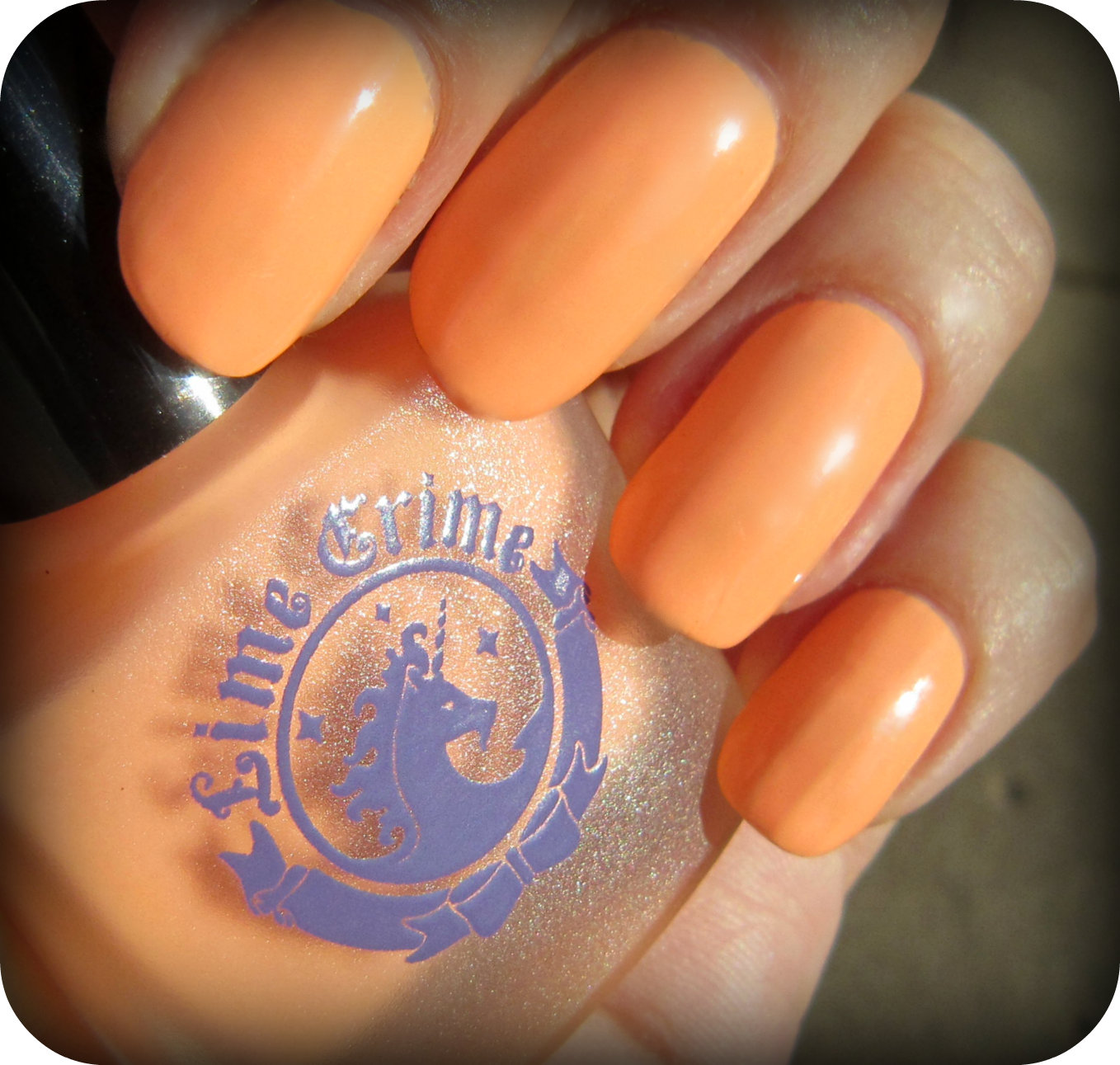 Concrete and Nail Polish Lime Crime Peaches Cream & Stripes Inspired