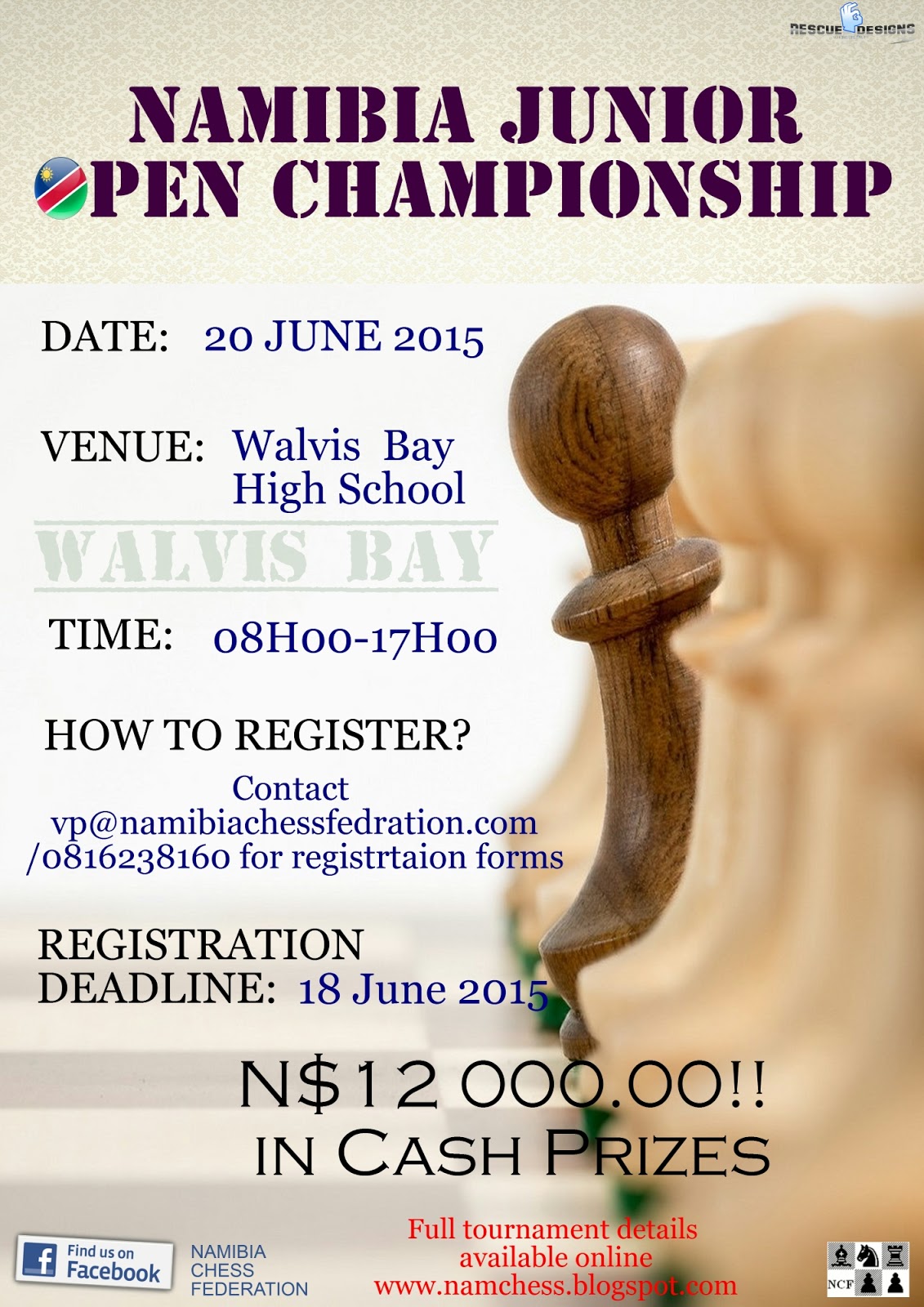 Kehat Beukes Legacy Open Chess Tournament this weekend - The Namibian