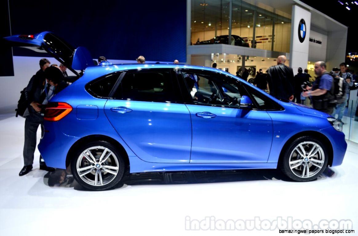 BMW 2 Series Active Tourer side at Geneva Motor Show BMW 2 Series Active Tourer side at Geneva Motor Show