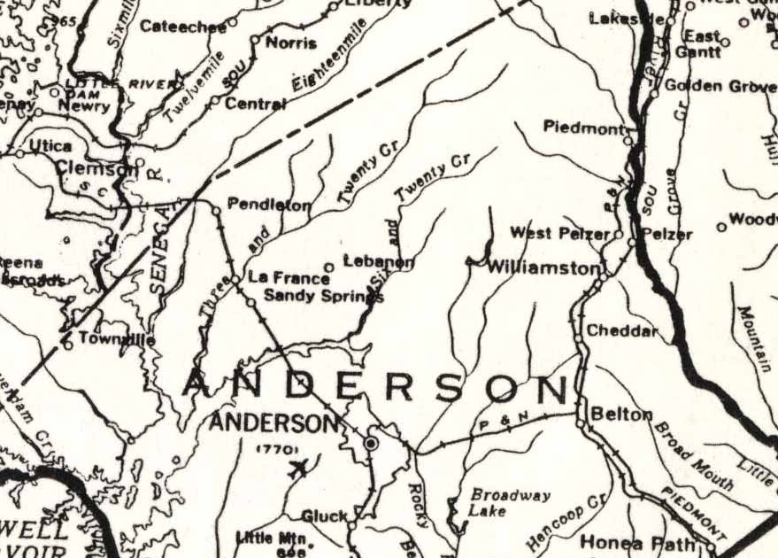 South Carolina Pioneers First Settlers to Anderson County, South Carolina