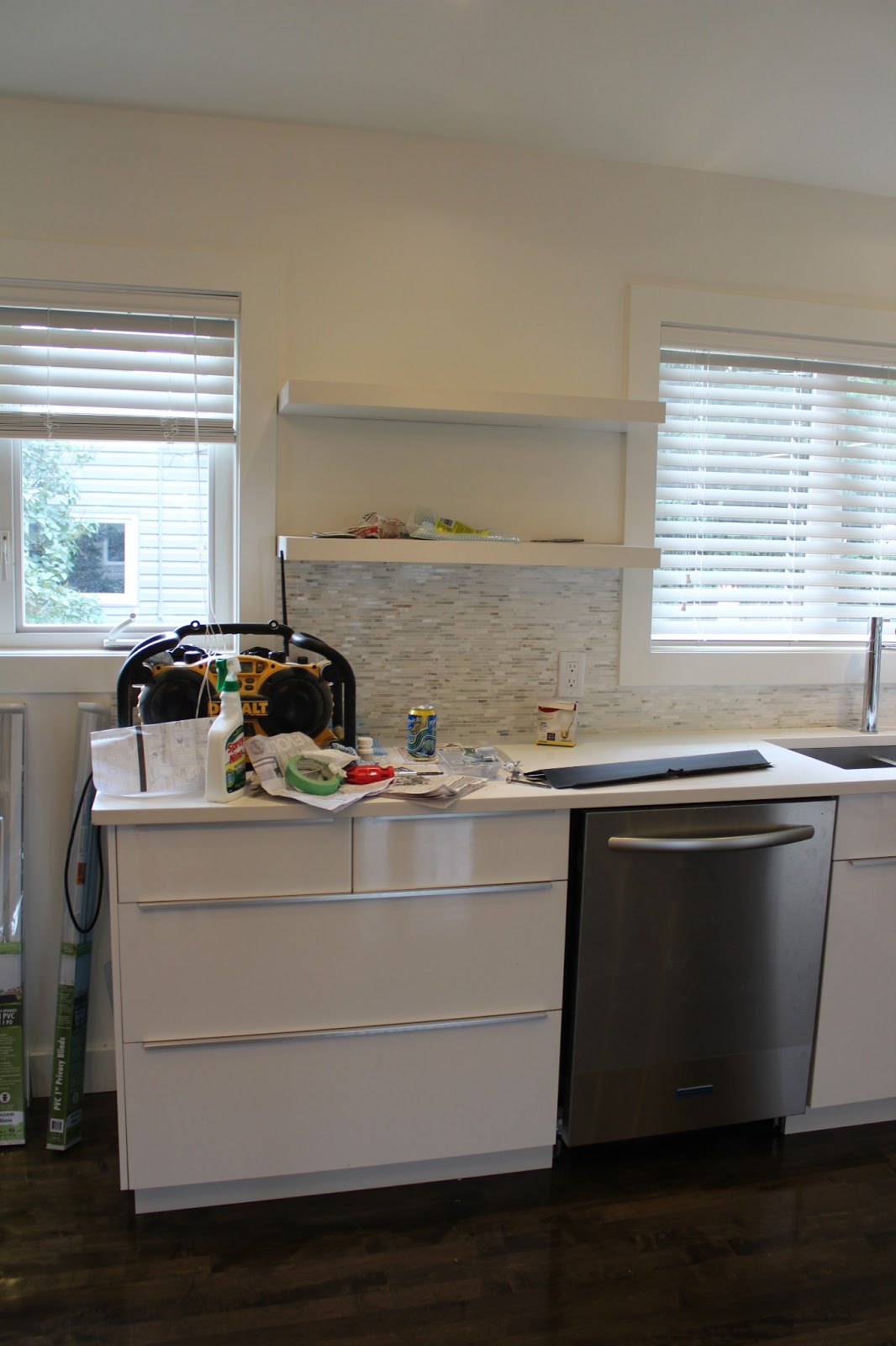 pretty swanky digs: ikea abstrakt (white high gloss) kitchen in progress