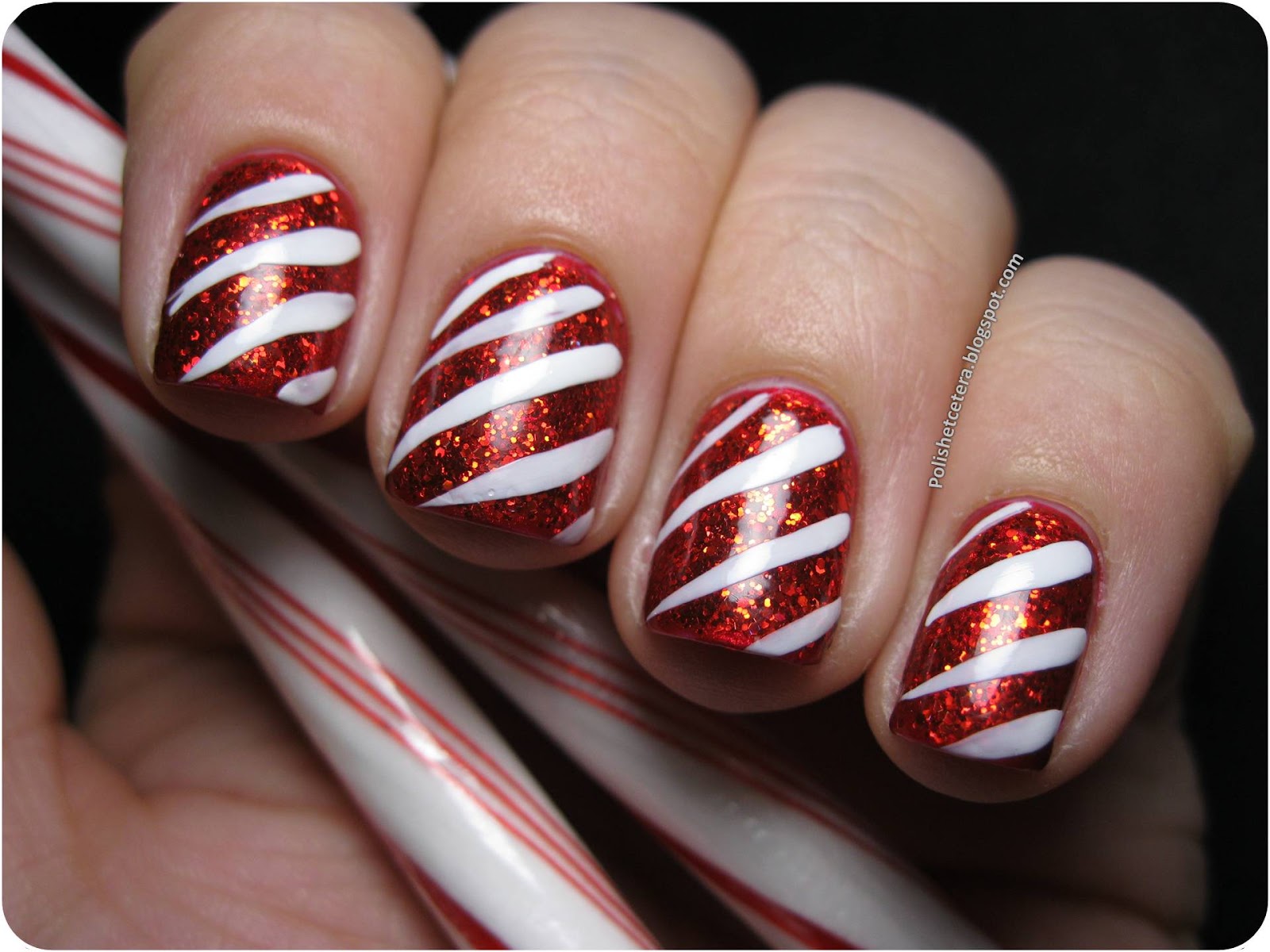 Candy Cane Nails! Polish Etc.