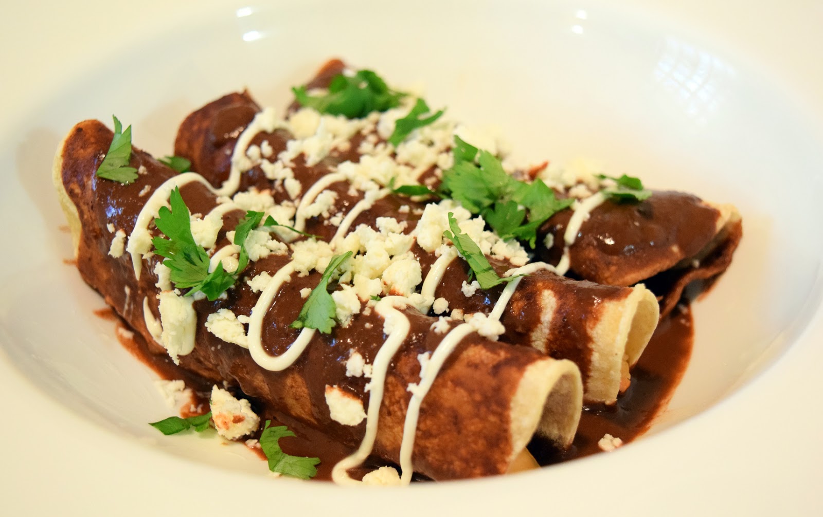 The Joyous Kitchen Chicken Mole Enchiladas